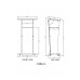 FixtureDisplays® Wood Podium with Frost Acrylic Front Panel, 46.5